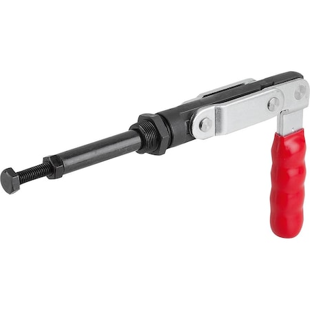 Kipp Push-Pull Clamp Standard Steel, Without Mounting Bracket, Comp:Plastic, Comp:Red K1440.07500